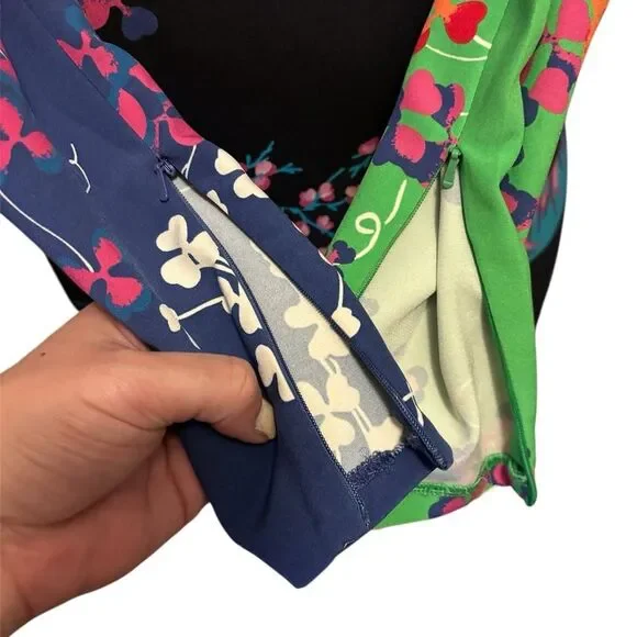 VERSACE for H&M•2011 collection cherry blossom color block dress - Picture 6 of 9